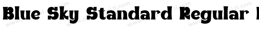 Blue Sky Standard Regular Italic字体转换